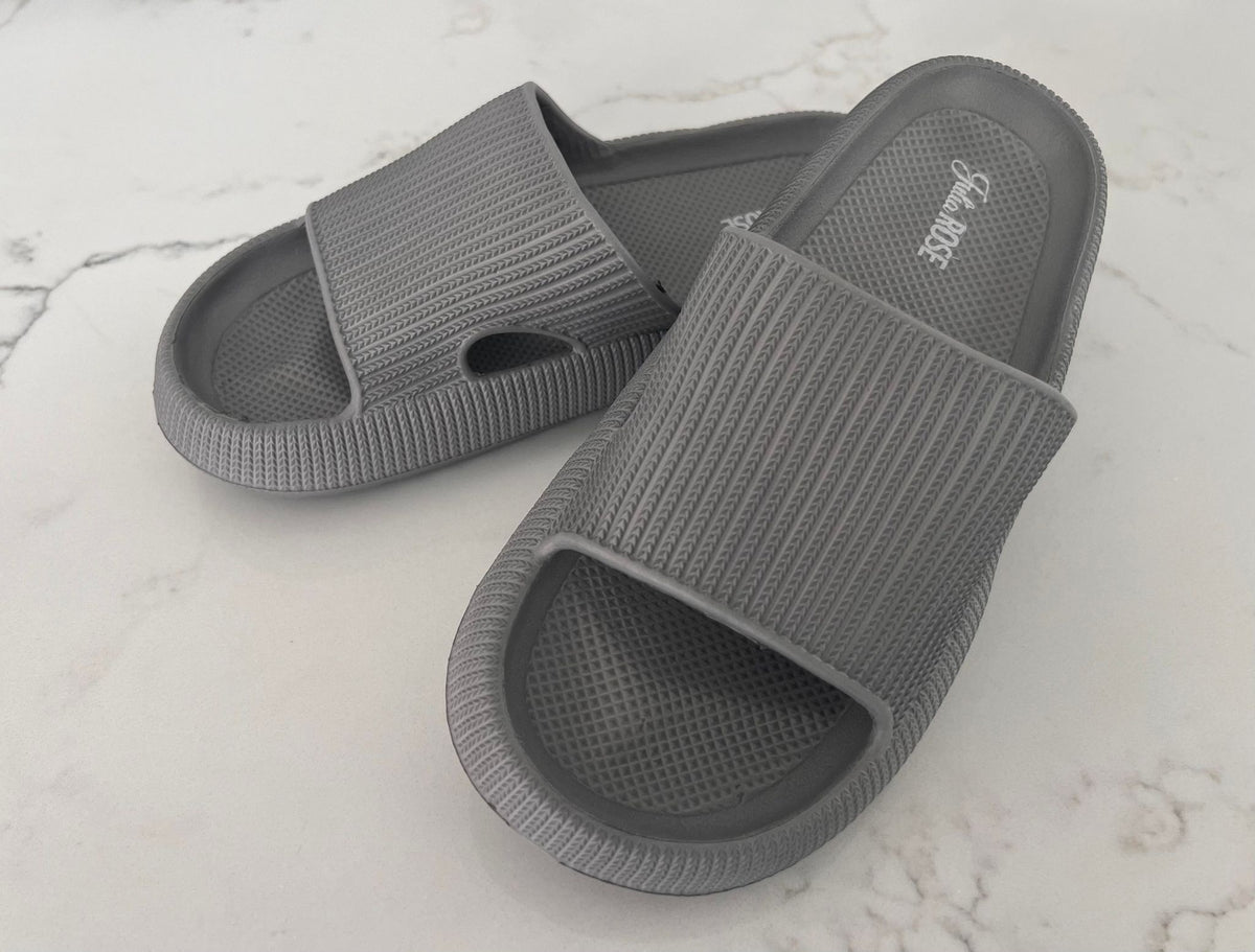 GRAY Comfy Slides